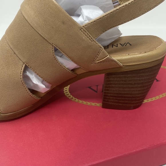 VANELI Mayo Sabbia Womens Block Heel Sling Back Upper Leather Buckle Size 7M NEW - Picture 13 of 13